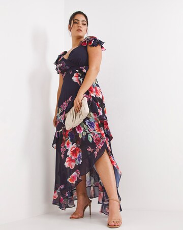 Joanna Hope Printed Layered Maxi Dress