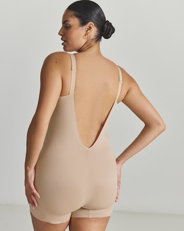 Miraclesuit Showstopper Low Back All In One Firm Control Bike Short Warm Beige