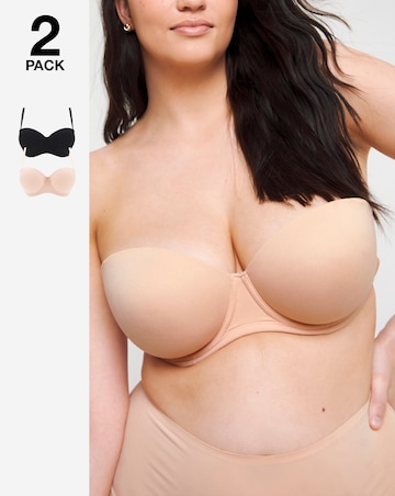Pretty Secrets 2 Pack Feather Touch Multiway Moulded Bras B-F
