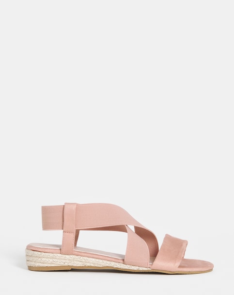 Dia Elasticated Low Wedge Espadrilles - Extra Wide Fit (EEE)