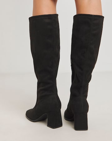 Chana Classic Knee High Heeled Stretch Boots Standard D Fit Standard Calf