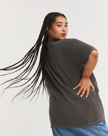 Charcoal Nirvana Glitter License Tee