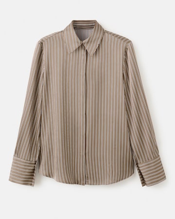 Mango Satin Striped Shirt