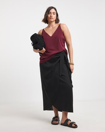 Simply Be Burgundy V Neck Cami