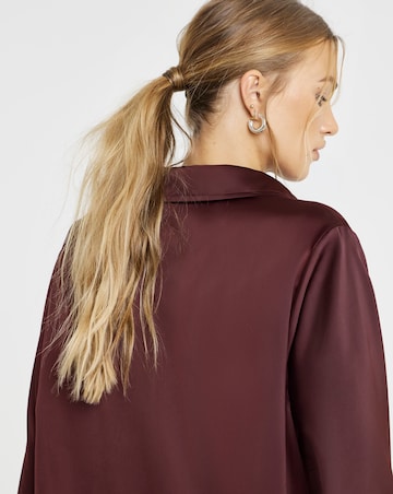 Lovedrobe Satin Feather Shirt