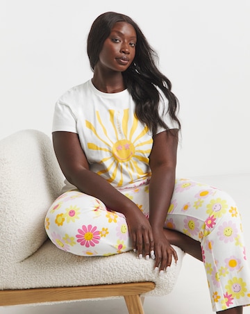 Smiley World Cotton Wide Leg Pyjama Set