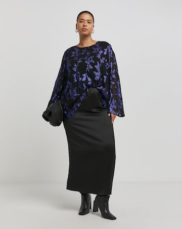 Jacquard Tie Back Blouse