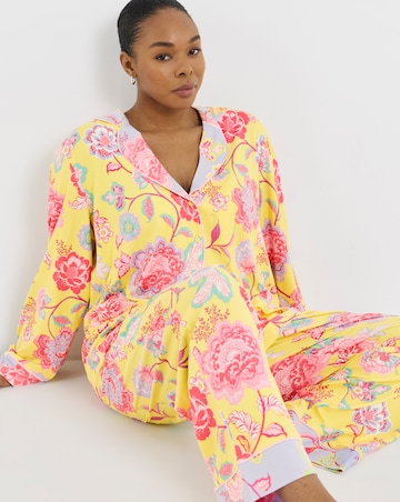 Figleaves Revere Pyjama Set In A Bag Floral Print