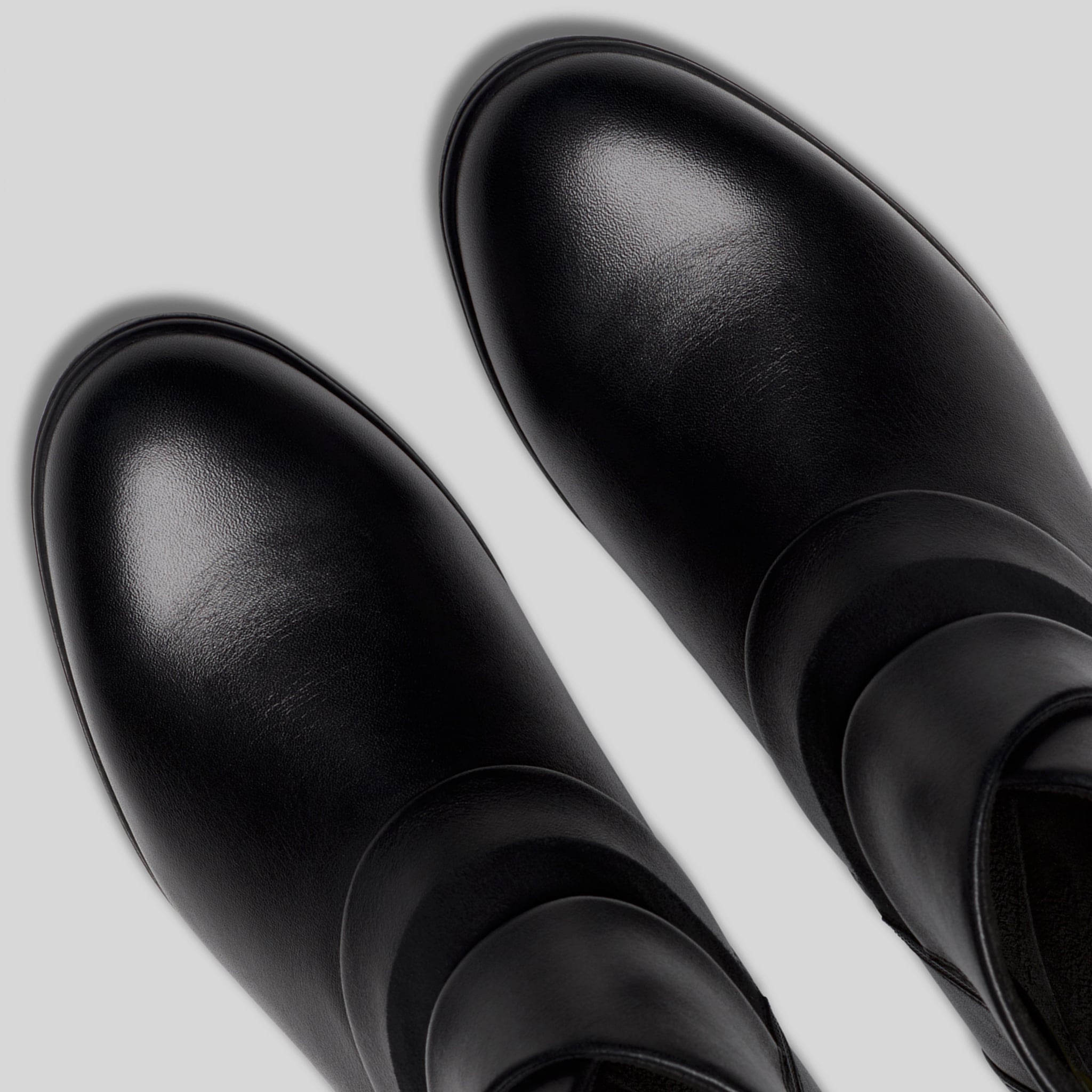 Black leather boots