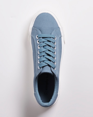 Sicilly Canvas Trainers Chunky Ribbed Sole Wide Fit
