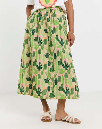 Twisted Wunder Cactus Maxi Skirt