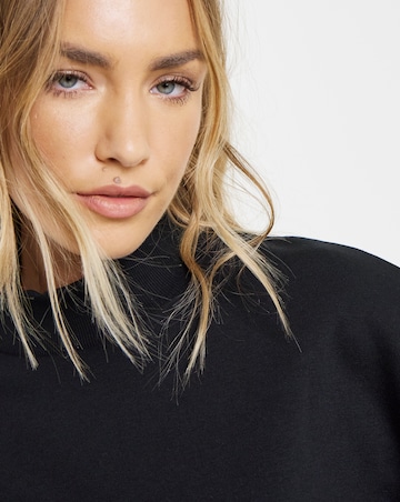 Black High Neck Sweatshirt