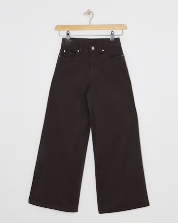 Chocolate 24/7 Crop Wide Leg Jean