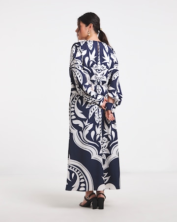 Joanna Hope Printed Long Sleeve Tea Dress