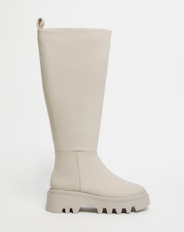 Ronda Chunky Cleated Knee High Boots - Extra Wide Fit (EEE) &amp; Standard Calf