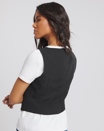 Black Tailored Waistcoat