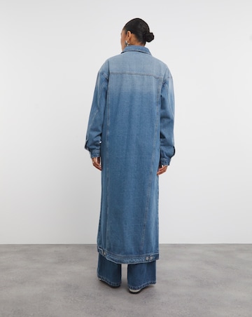 Mid Blue Maxi Denim Jacket