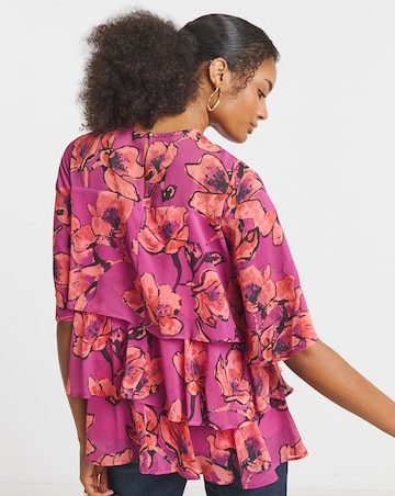 Joanna Hope Tiered Ruffle Blouse