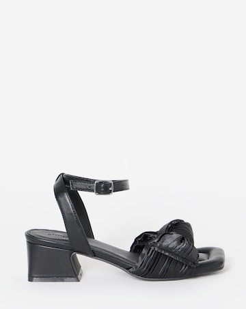 May Side Bow Low Block Heel Sandals - Extra Wide Fit (EEE)