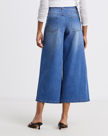 Pretty Blue 24/7 Crop Wide Leg Jeans