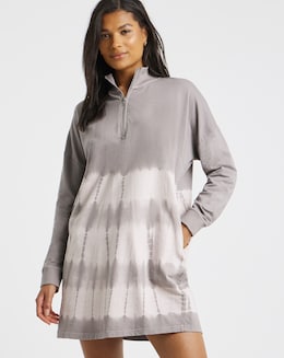 Religion Cotton 1/2 Zip Sweat Dress