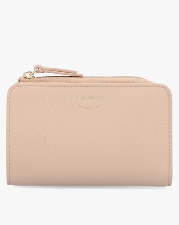 Emporio Armani Bifold Nude Tumbled Leather Zip Around Wallet