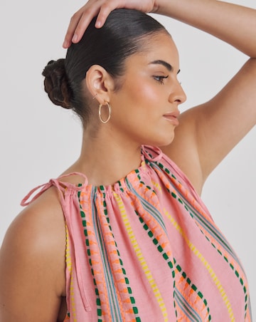 Beach to Beach Jacquard Stripe Mini Beach Dress