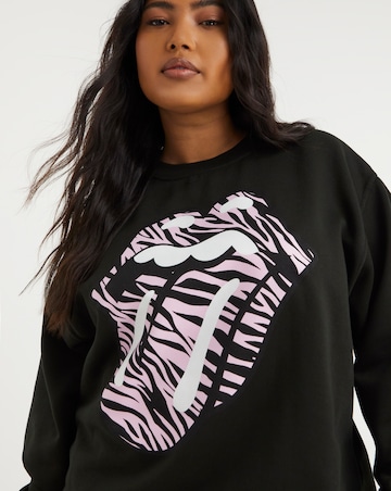 Black Zebra Rolling Stones License Sweatshirt