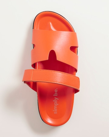Georgina Touch and Close Footbed Sandals - Wide Fit (E)