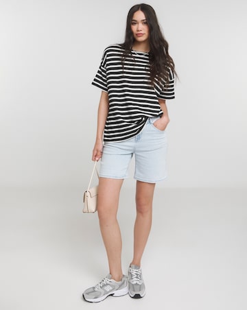 Black & White Crochet Look T-Shirt