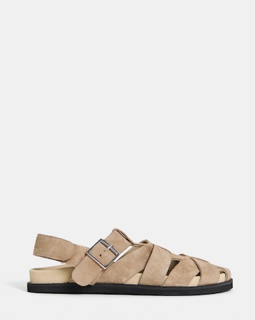 Seattle Leather Fisherman Style Mules With Slingback - Extra Wide Fit (EEE)