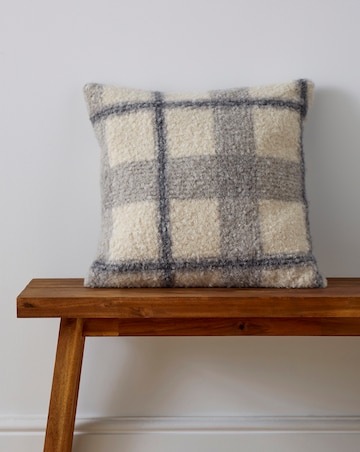 Boucle Checked Cushion