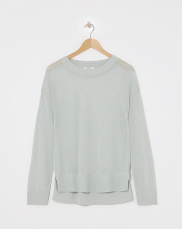 Silver Sheer Glitter Knit Jumper