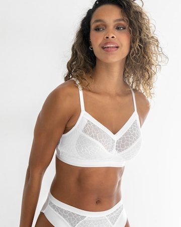 Pour Moi Geo Sculpt Fuller Bust Non Wire Bralette White