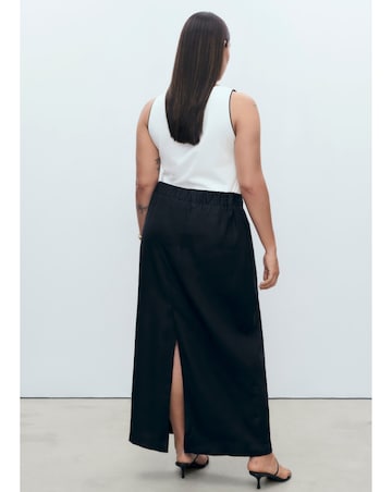 Mango Midi Satin Skirt