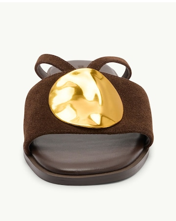 Nobodys Child Brown Metal Disc Sandals - Standard Fit (D)