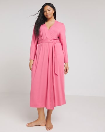 Pretty Secrets Cool Stretch Lace Midi Dressing Gown