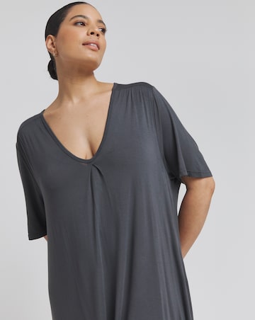 Pretty Secrets Viscose Maxi Short Sleeve Nightie Length 48 Inches