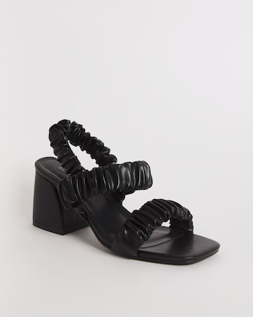 Estell Stretch Ruched Heeled Sandals Wide E Fit