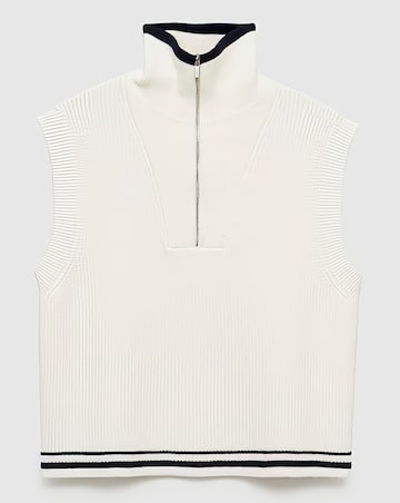 Mango Stripe Knit Vest