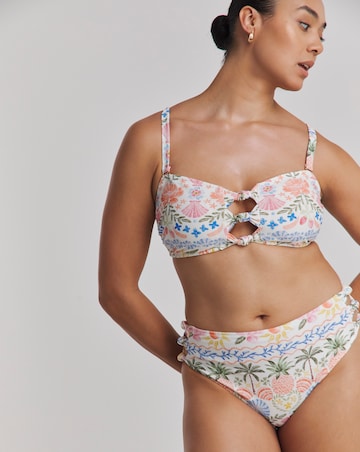 Shell Print Knot Detail Bikini Set