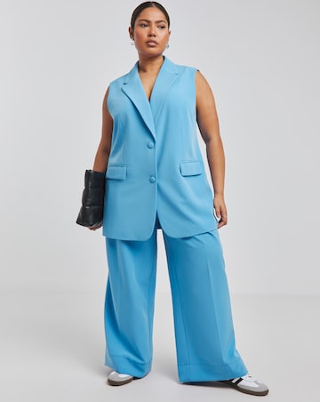 Blue Longline Tailored Waistcoat