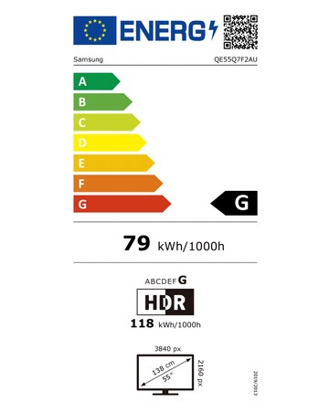 Samsung QE55Q7F2AUXXU 55in QLED 4K AI Smart TV