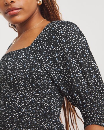 Shirred Waffle Culotte Jumpsuit