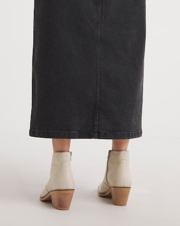 Alma Leather V Cut Western Ankle Boots - Extra Wide Fit (EEE)