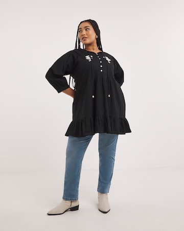 Joe Browns Black Erin Embrodiered Tunic