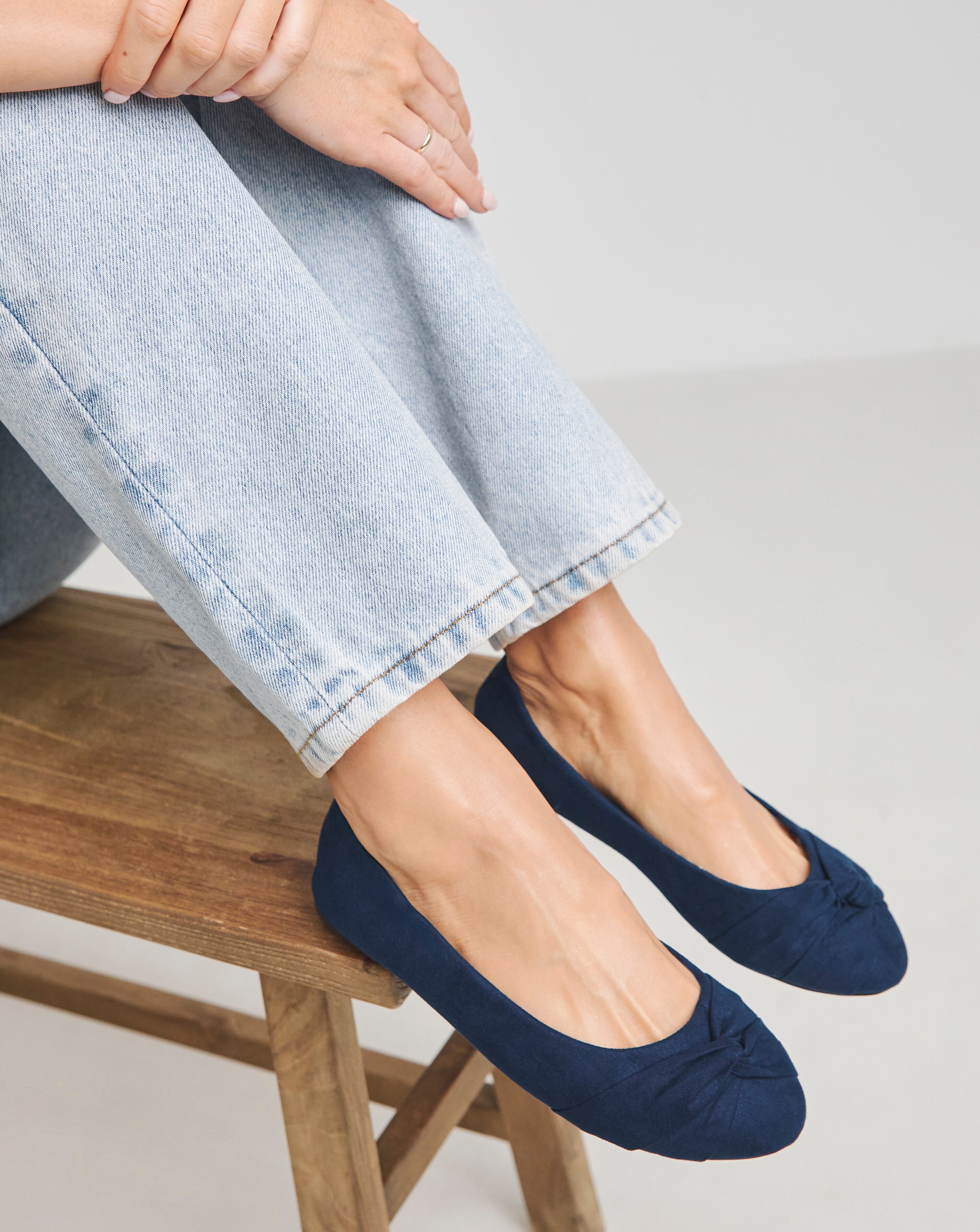 Nova Twist Front Ballerina Shoes - Extra Wide Fit (EEE)