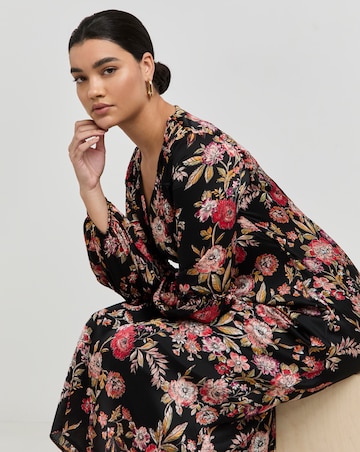 Joanna Hope Shirred Detail Satin Maxi Dress
