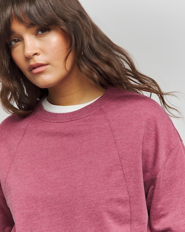 Burgundy Acid Wash Seam Detail Sweatshirt