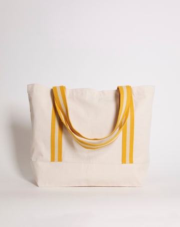 Natural/Amber Beach Tote Bag